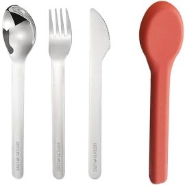 Eazy kids - Cutlery Set SS Spoon, Fork And knife With Silicone Case - Pink -  SAM-EZ_PCS3_PI - Toysuae.com