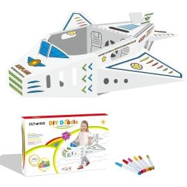 Eazy Kids - DIY Doodle Colouring Kit With 6 Sketch Pens - Wearable Airplane -  SAM-EZ_DDC_WAIR - Toysuae.com
