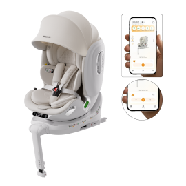 Welldon - Smart Turn Air Isofix Car Seat With Support Leg - Ivory - WD040-B - Toysuae.com