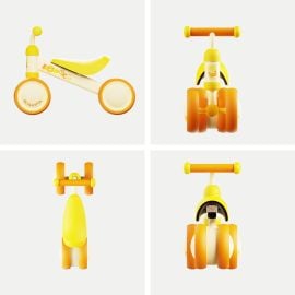 B.Duck - Baby Balance Bike With Anti Slip Handle And Wheels - Yellow