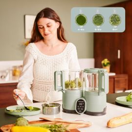 Babymoov - Nutribaby Glass 4 In 1 Baby Food Processor - Celadon Green