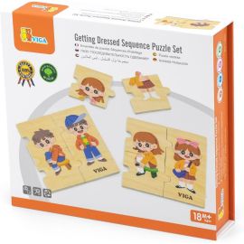 Viga toys - Getting Dressed Sequence Puzzle Set