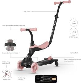 Qplay - Sema Evo 5 In 1 Lightening Scooter - Purple