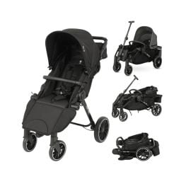 Qplay - Go Cargo 2 In 1 Baby Wagon And Stroller - Black