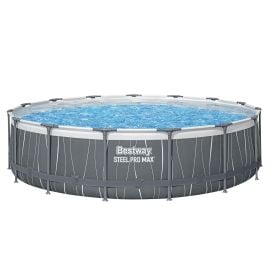 Bestway - LED Pool Set Steel Pro Max - Gray