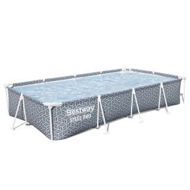 Bestway - Steel Pro Rectangular Above Ground Pool - Grey - 366 x 201x 66 cm