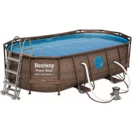 Bestway - Power Steel Vista Pool Set - 427x250x100cm - Brown -  PRN-56714 - Toysuae.com