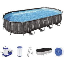 Bestway - Pool set Power steel Oval - 610x366x122cm -  PRN-5611R - Toysuae.com