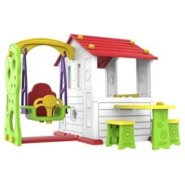 Gambol - Sun N Shine Playhouse W/ Swing, Picnic Table & Chairs