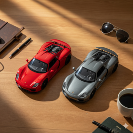 D-Power - 1:36 Porsche 918 Spyder Diecast Model Car Assorted