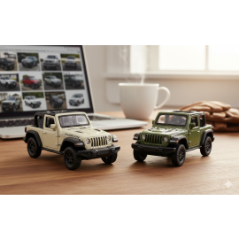 D-Power - 1:36 Jeep Rubicon Diecast Model Car Assorted