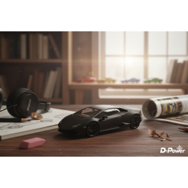 D-Power - 1:36 Lamborghini Huracan LP610-4 Diecast Model Car - Matte Black
