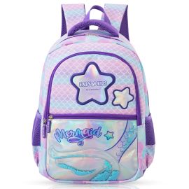 Eazy Kids - 18 School Bag Set of 3-Backpack, Lunch Bag & Pencil Case - Purple