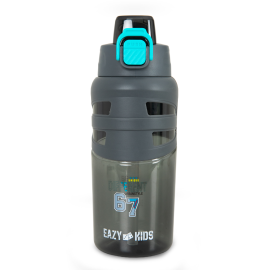 Eazy Kids - Flip Top Water Bottle 750ml – Straw Bottle for Kids - Urban Grey - SAM-EZ_WBPP750_67GY - Toysuae.com