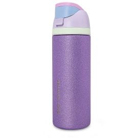 Eazy Kids - Glitter Stainless Steel Water Bottle 720ml – Double Wall Insulated, Spout Lid Leakproof - Purple - SAM-EZ_WBSS720DWGT_PU - Toysuae.com