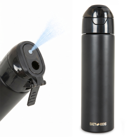 Eazy Kids - Insulated Stainless Steel Water Bottle with Spray 640ml - Black - SAM-EZ_WBSS640DWSP_BK - Toysuae.com