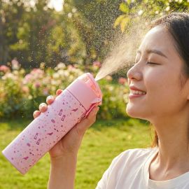 Eazy Kids - Insulated Stainless Steel Water Bottle with Spray, Life 640 ml - Pink