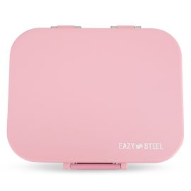 Eazy Kids - Premium Stainless Steel Bento Lunch Box with  Silicon Lid - Pink