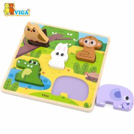Viga toys - Tactile Puzzle-Forest