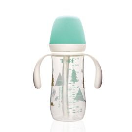 Farlin - Wide Neck Pp Drinking Cup With Handle - 270 ml - Blue - MMZ-AG-14201(G) - Toysuae.com