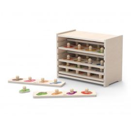 Viga toys - Flat Puzzle - 12pcs Set w/Storage Shelf