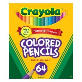 Crayola - Short Colored Pencils With Sharpener 64 Pcs
