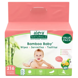 Dr. Browns - Aleva Naturals Bamboo Baby Sensitive Wipes - Club Pack - 216ct