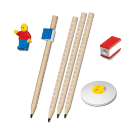 Lego IQ - Pencil Set with Minifigure + Sharpener