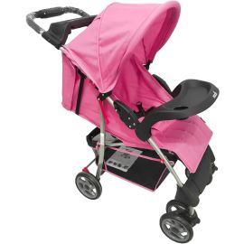 Moon - Trek One Fold Travel Baby Stroller - Pink