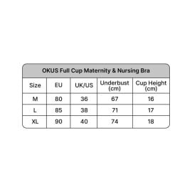 Okus - Full Cup Maternity & Nursing Bra Light Grey - XL