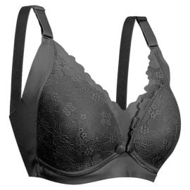 Okus - Pretty Lace Maternity & Nursing Bra Black - L - MMZ-OKUS001BKL - Toysuae.com
