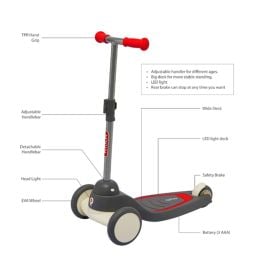 Qplay - Mika LED Scooter - Red