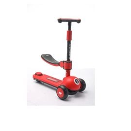 Ford Mustang - Kids Sporty Glider Scooter With Seat Adjustable Height - Red -  WB-KMQ609-R - Toysuae.com