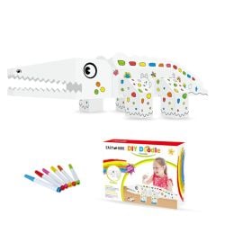 Eazy Kids - DIY Doodle Colouring Kit With 6 Sketch Pen - Crocodile -  SAM-EZ_DDC_CRO - Toysuae.com