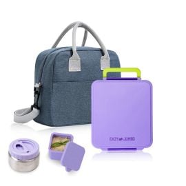 Eazy Kids - Jumbo Bento Lunch Box With Lunch Bag, Thermos And Dip Jar - Purple -  SAM-CMEZ_JBBLB01BU_PU - Toysuae.com