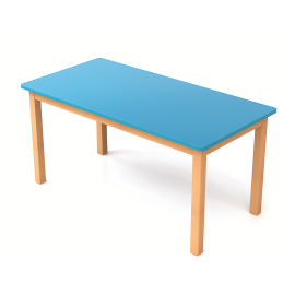 Edu Fun - Rectangular Table - 120 x 60 x 2.2 cm   - 30cm - Blue -  RTS-69921Blue69968 - Toysuae.com