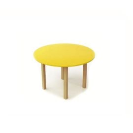 Edu Fun - Durable Circular Table -  90 x 90 x 2.2 cm - 59cm - Yellow  -  RTS-69923Yellow69973 - Toysuae.com
