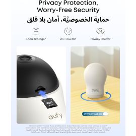 Eufy - Baby Monitor C10 2K WiFi Camera, Hybrid Monitoring, Motion Detection, Smart Alerts