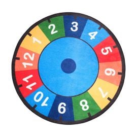 Edu Fun - Rainbow Clock Round Small Rug - 200cm -  RTS-CPR529 - Toysuae.com