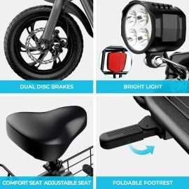 Gambol - Wind Horse C2 Adult Foldable Electric Scooter, 450W Brushless Hub Motor