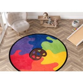 Edu Fun - Puzzle Round  Carpet - 200 cm