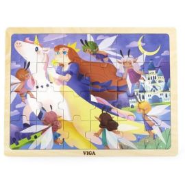 Viga toys - 24-Piece Wooden Jigsaw Puzzle - Fairy Tale