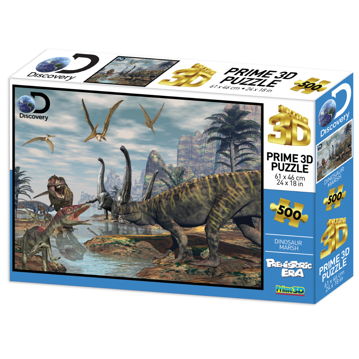 Prime 3D - Discovery - Dinosaur Marsh 500pcs Puzzle- TOYS UAE