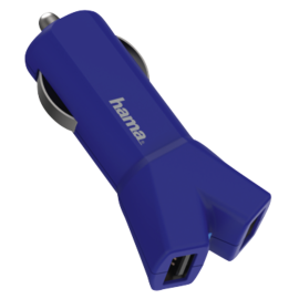 Hama "Color Line" 12V Charger, 2x USB, 3.4 A, blue