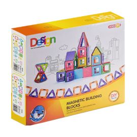 Design Magnetic Chip -45 Pcs -Strong Magnetic Tiles Set - Toy for Kids