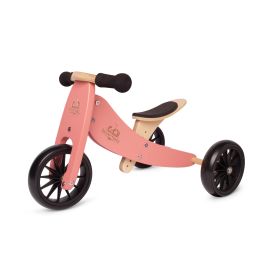 Kinderfeets-2-in-1 Tiny Tot Tricycle & Balance Bike - Coral