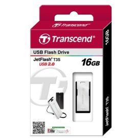 Transcend JetFlash T3S 16GB Ultra-Slim Metallic USB Pen Drive (Silver)