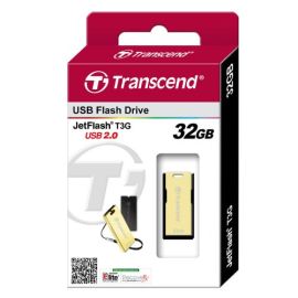 Transcend JetFlash T3G 32GB Ultra-Slim USB Pen Drive, Gold