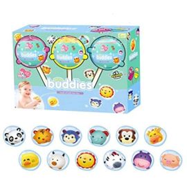 6 inch lollipop shape Surprise Pack with Bath buddies toys rubber animal