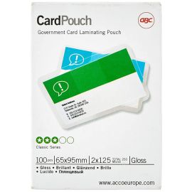GBC 3740426 Card Laminating Pouch – Gloss, 59 x 83mm, 125×2 Micron (Pack Of 100)
